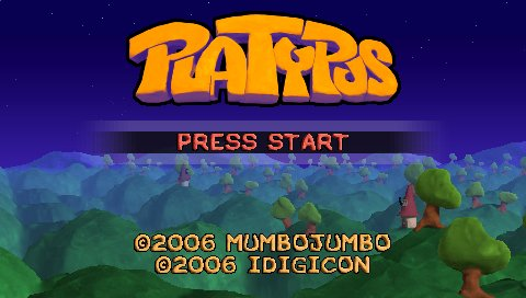 Platypus title screen for PSP